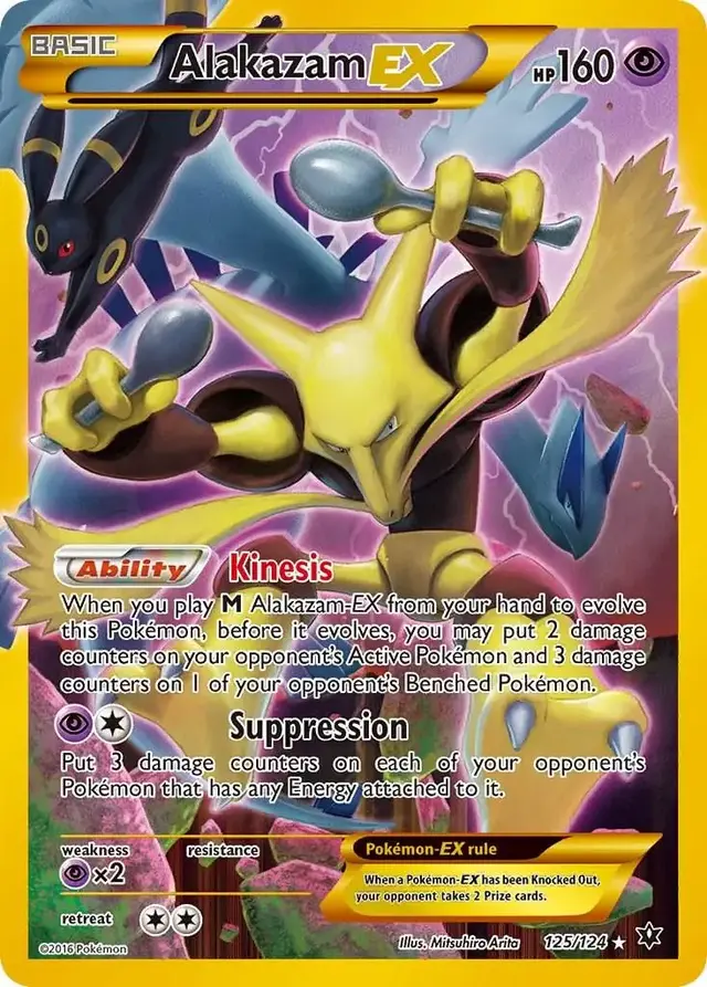 Pokemon Fates Collide set - most valuable card artwork (Alakazam EX)