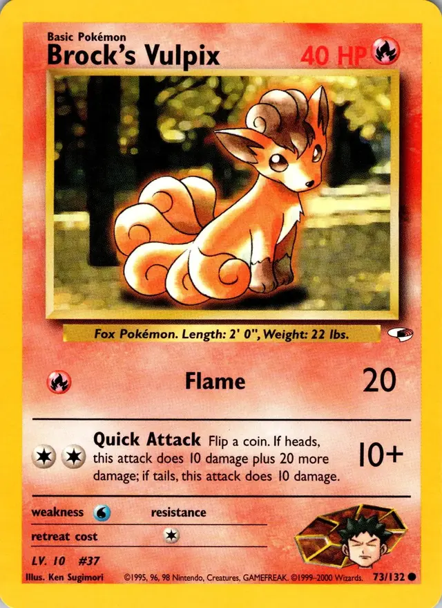 Brock's Vulpix - Pokemon Gym Heroes #73