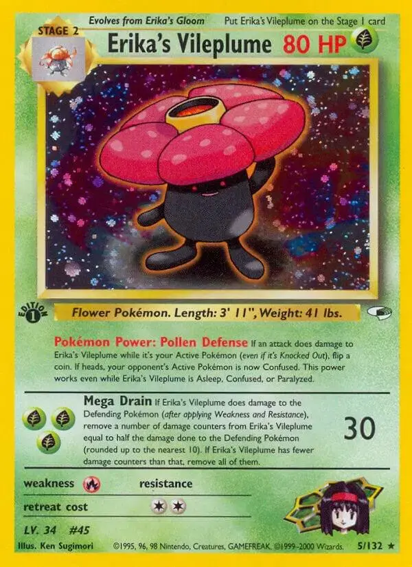 Erika's Vileplume [1st Edition] - Pokemon Gym Heroes #5