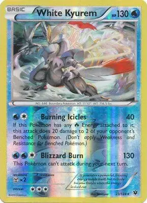 White Kyurem [Reverse Holo] - Pokemon Fates Collide #21