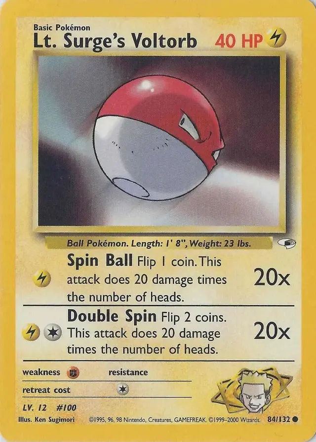 Lt. Surge's Voltorb - Pokemon Gym Heroes #84