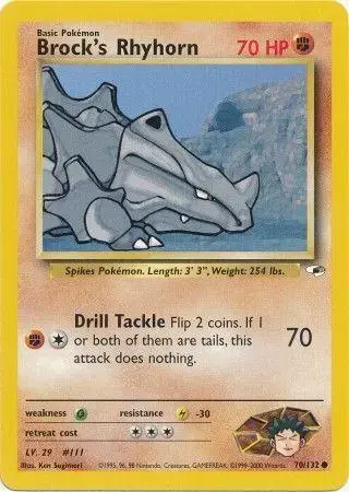 Brock's Rhyhorn - Pokemon Gym Heroes #70