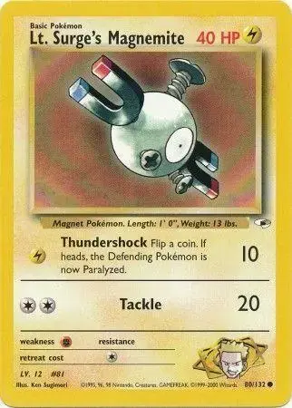 Lt. Surge's Magnemite - Pokemon Gym Heroes #80