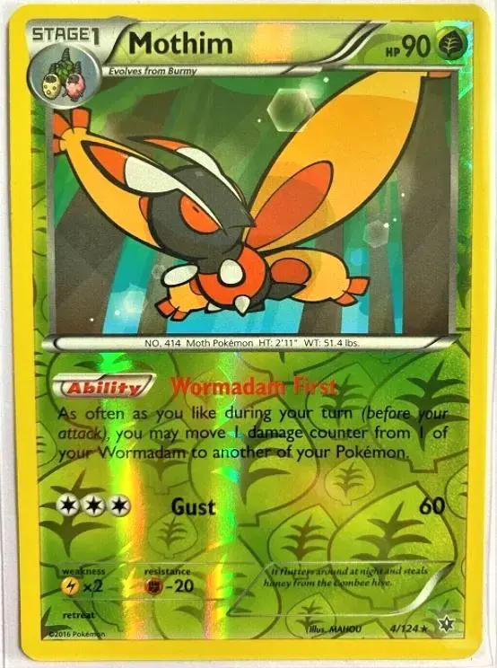 Mothim [Reverse Holo] - Pokemon Fates Collide #4