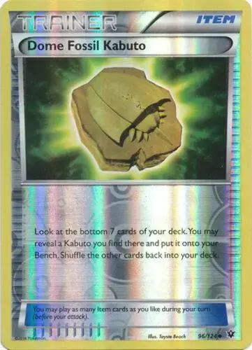 Dome Fossil Kabuto [Reverse Holo] - Pokemon Fates Collide #96