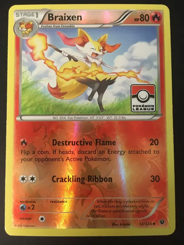 Braixen [Reverse Holo Pokemon League] - Pokemon Fates Collide #12