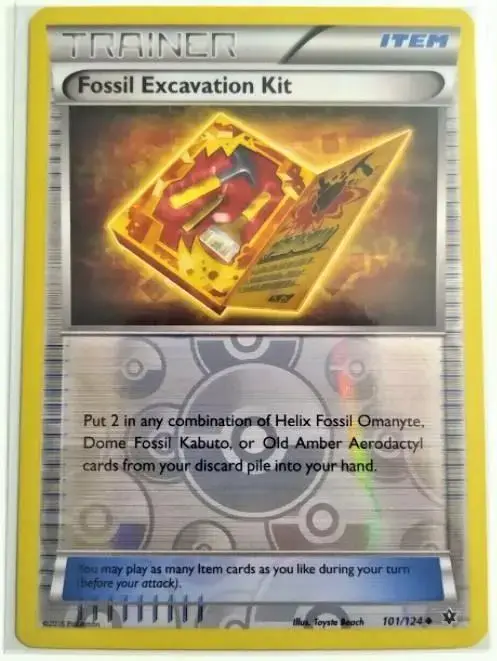 Fossil Excavation Kit [Reverse Holo] - Pokemon Fates Collide #101