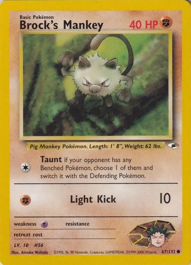 Brock's Mankey - Pokemon Gym Heroes #67