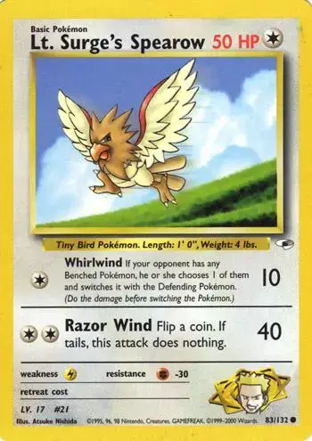 Lt. Surge's Spearow - Pokemon Gym Heroes #83