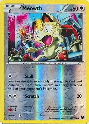 Meowth [Reverse Holo] - Pokemon Steam Siege #88