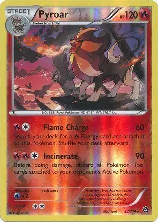Pyroar [Reverse Holo] - Pokemon Steam Siege #23