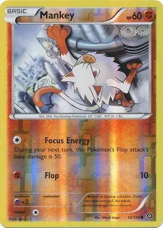Mankey [Reverse Holo] - Pokemon Steam Siege #52
