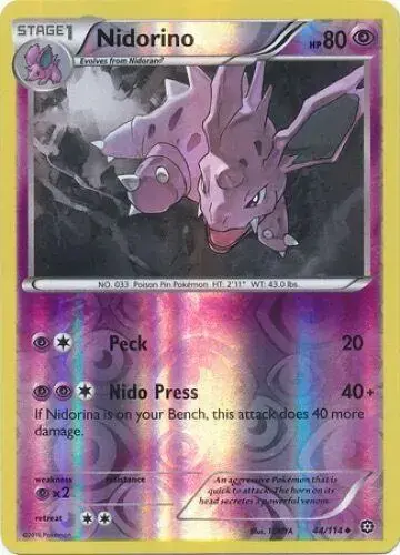 Nidorino [Reverse Holo] - Pokemon Steam Siege #44