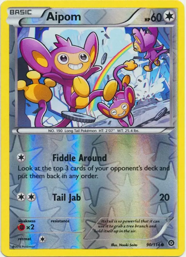 Aipom [Reverse Holo] - Pokemon Steam Siege #90