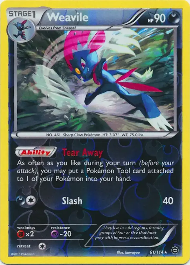 Weavile [Reverse Holo] - Pokemon Steam Siege #61
