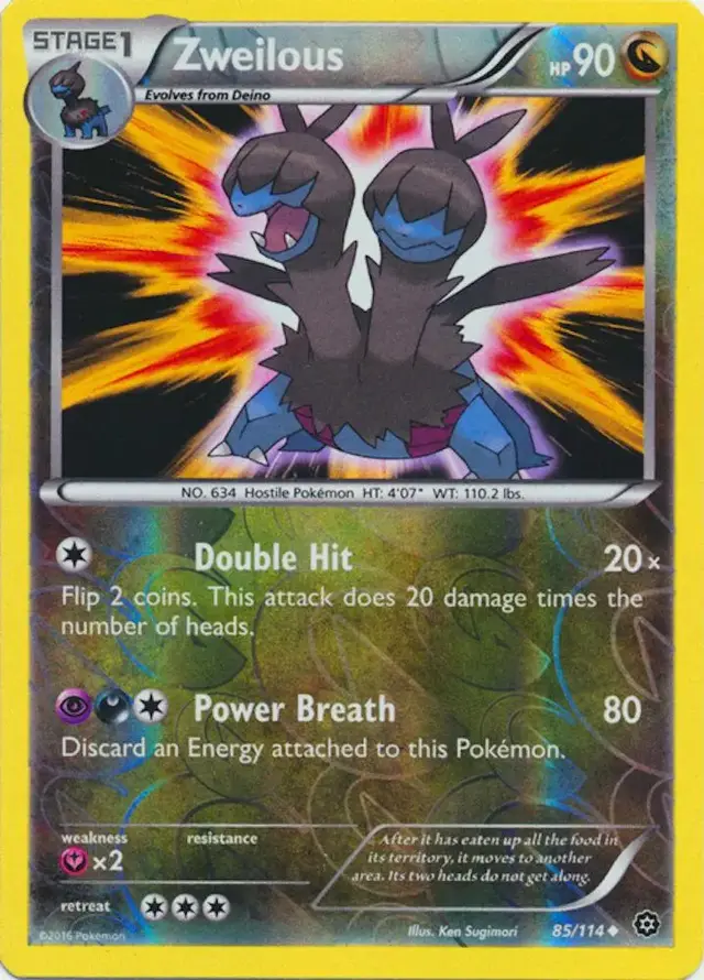 Zweilous [Reverse Holo] - Pokemon Steam Siege #85
