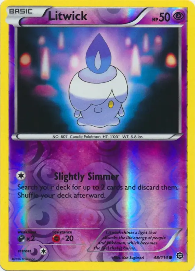 Litwick [Reverse Holo] - Pokemon Steam Siege #48