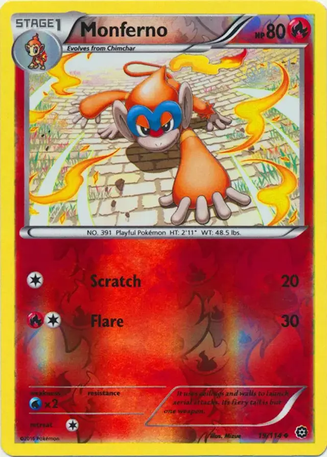 Monferno [Reverse Holo] - Pokemon Steam Siege #19