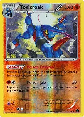 Toxicroak [Reverse Holo] - Pokemon Steam Siege #59