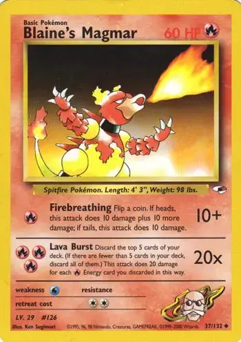Blaine's Magmar - Pokemon Gym Heroes #37