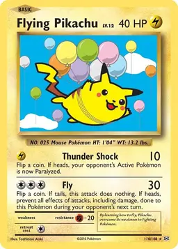 Flying Pikachu 110 - Pokemon Evolutions