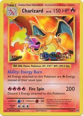 Charizard [Prerelease Staff] - Pokemon Evolutions #11
