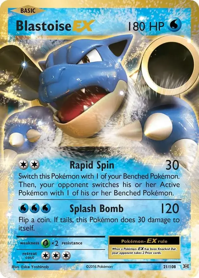Blastoise EX - Pokemon Evolutions #21