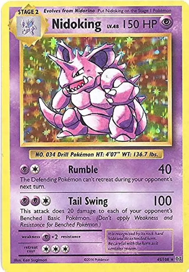 Nidoking [Holo] - Pokemon Evolutions #45