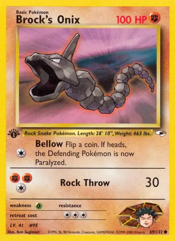 Brock's Onix [1st Edition] - Pokemon Gym Heroes #69