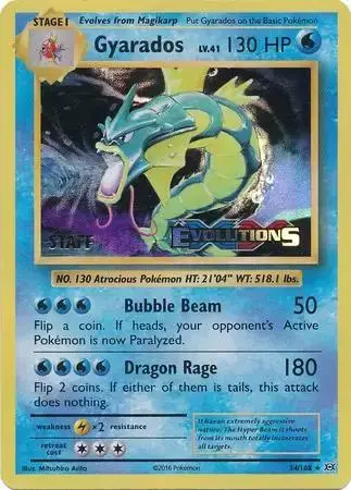 Gyarados [Prerelease Staff] - Pokemon Evolutions #34