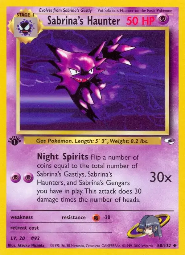 Sabrina's Haunter [1st Edition] - Pokemon Gym Heroes #58