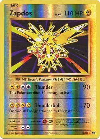 Zapdos [Reverse Holo] - Pokemon Evolutions #42