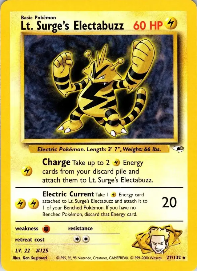 Lt. Surge's Electabuzz - Pokemon Gym Heroes #27
