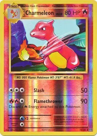 Charmeleon [Reverse Holo] - Pokemon Evolutions #10