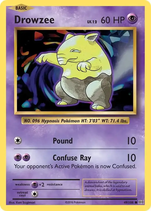 Drowzee - Pokemon Evolutions #49
