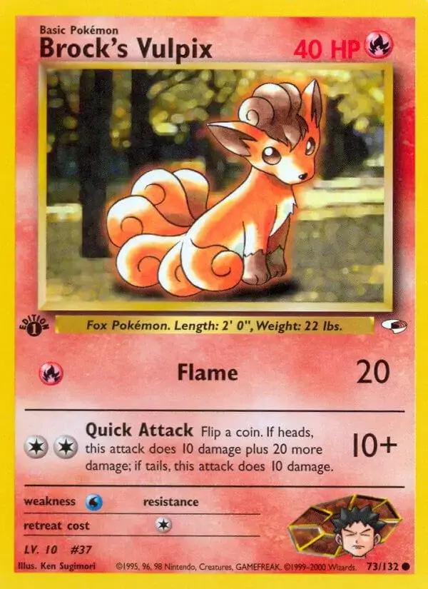 Brock's Vulpix [1st Edition] - Pokemon Gym Heroes #73