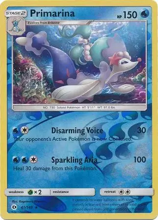 Primarina [Reverse Holo] - Pokemon Sun & Moon #41