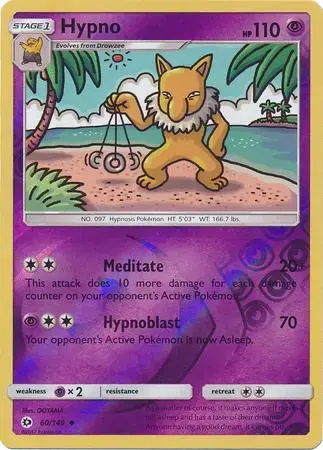 Hypno [Reverse Holo] - Pokemon Sun & Moon #60