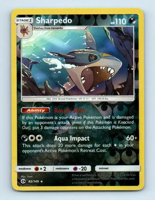 Sharpedo [Reverse Holo] - Pokemon Sun & Moon #82