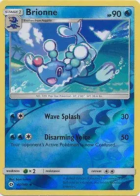 Brionne [Reverse Holo] - Pokemon Sun & Moon #40