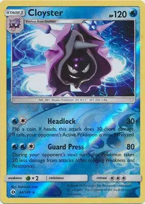 Cloyster [Reverse Holo] - Pokemon Sun & Moon #34