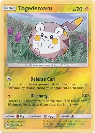 Togedemaru [Reverse Holo] - Pokemon Sun & Moon #53