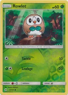 Rowlet [Reverse Holo] - Pokemon Sun & Moon #9