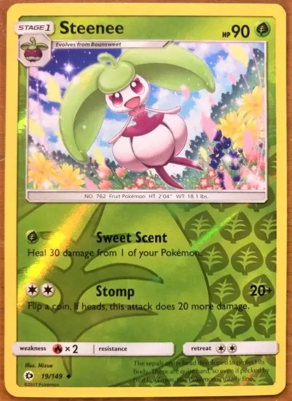 Steenee [Reverse Holo] - Pokemon Sun & Moon #19