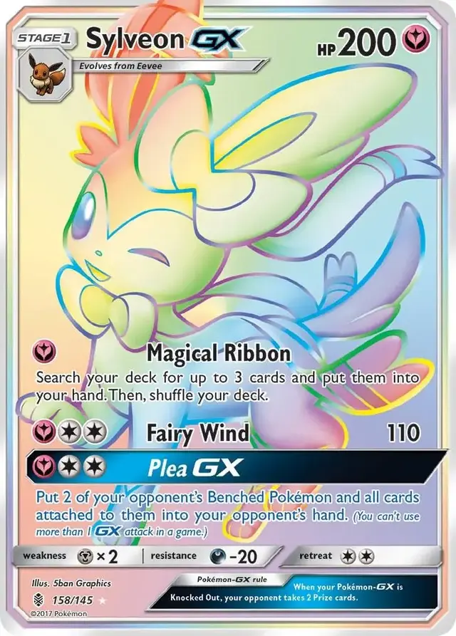 Pokemon Guardians Rising set - most valuable card artwork (Sylveon GX)