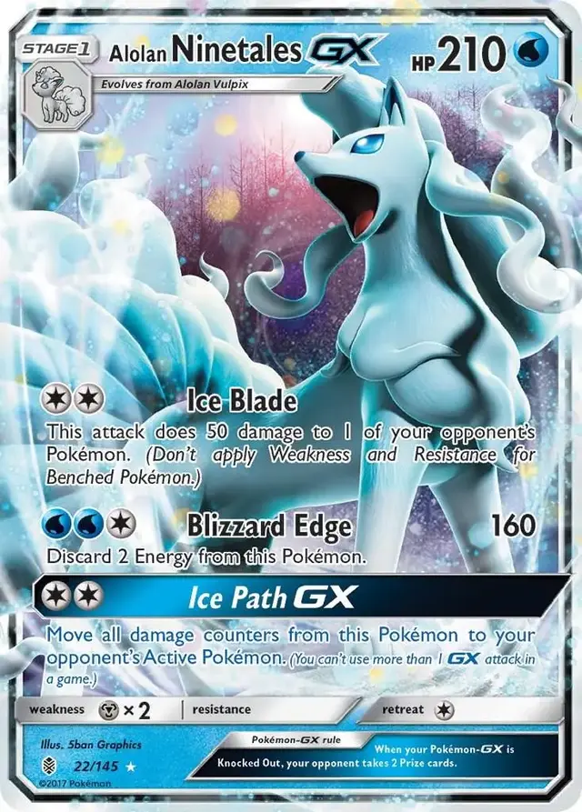 Alolan Ninetales GX - Pokemon Guardians Rising #22