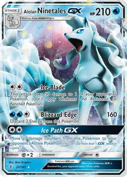 Alolan Ninetales GX 22 - Pokemon Guardians Rising
