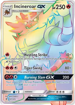 Incineroar GX 147 - Pokemon Guardians Rising