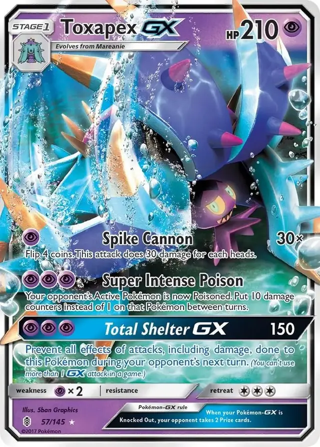 Toxapex GX - Pokemon Guardians Rising #57