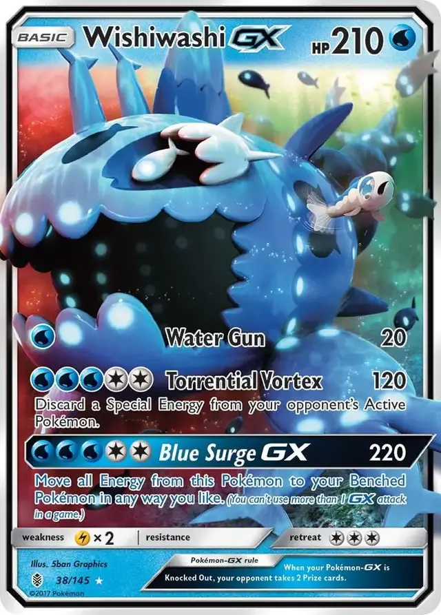 Wishiwashi GX - Pokemon Guardians Rising #38